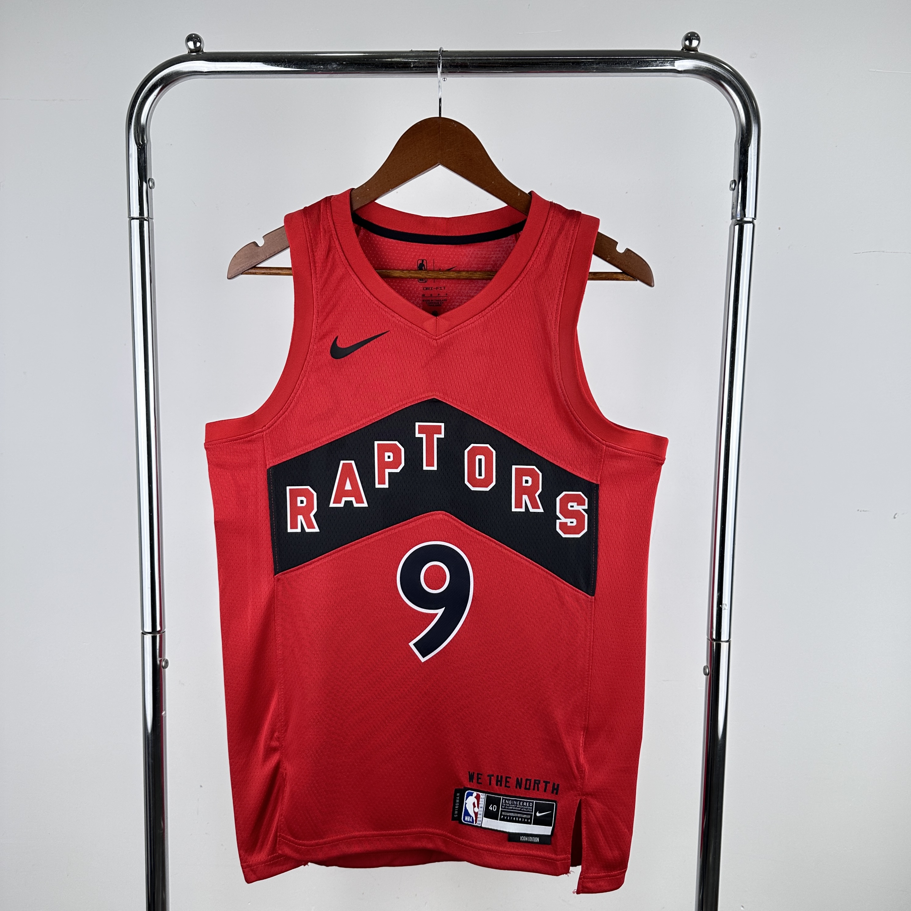 Men Toronto Raptors #9 Barrett Red Nike 2024 NBA Jersey